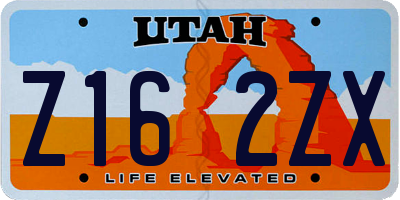 UT license plate Z162ZX