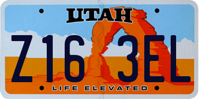 UT license plate Z163EL