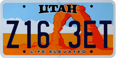 UT license plate Z163ET