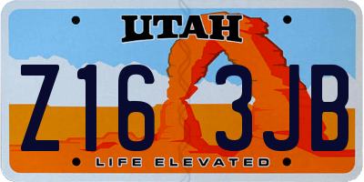 UT license plate Z163JB