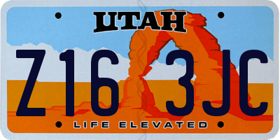 UT license plate Z163JC