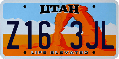 UT license plate Z163JL