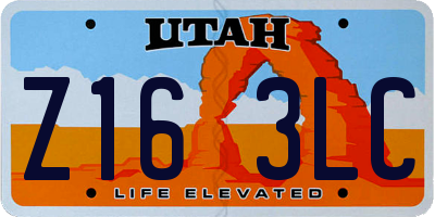 UT license plate Z163LC