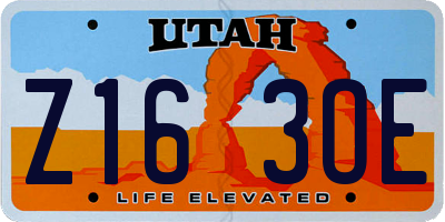 UT license plate Z163OE