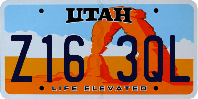 UT license plate Z163QL