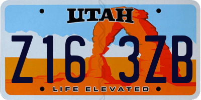 UT license plate Z163ZB