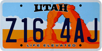UT license plate Z164AJ