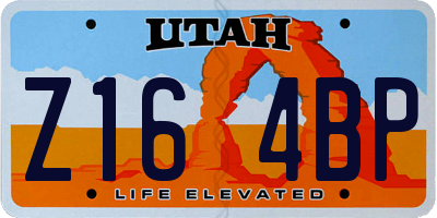 UT license plate Z164BP