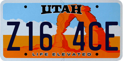 UT license plate Z164CE