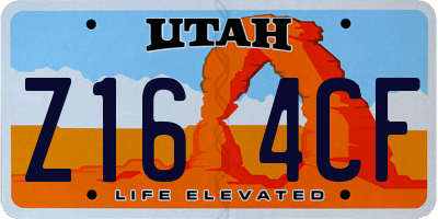 UT license plate Z164CF