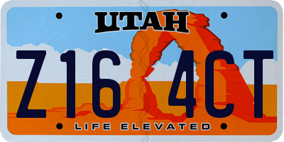 UT license plate Z164CT