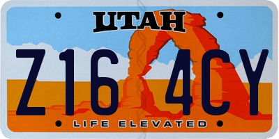 UT license plate Z164CY