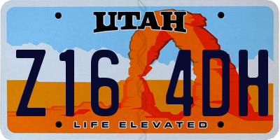 UT license plate Z164DH
