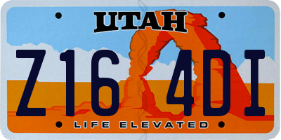UT license plate Z164DI