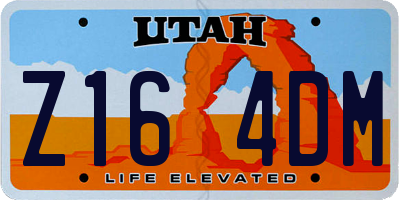 UT license plate Z164DM