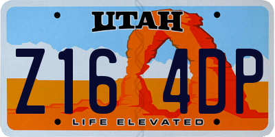 UT license plate Z164DP