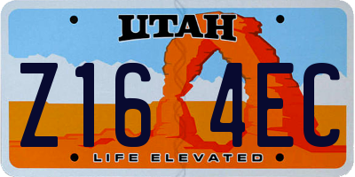 UT license plate Z164EC