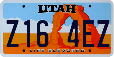 UT license plate Z164EZ
