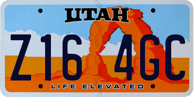 UT license plate Z164GC