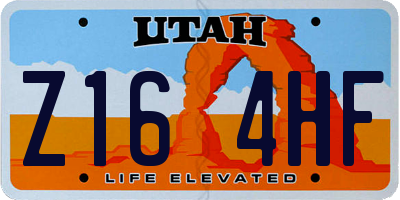 UT license plate Z164HF