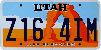 UT license plate Z164IM