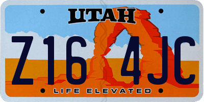 UT license plate Z164JC