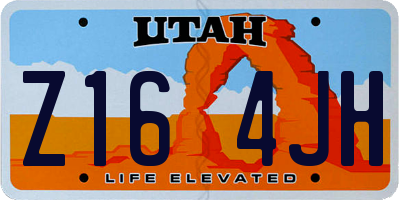 UT license plate Z164JH