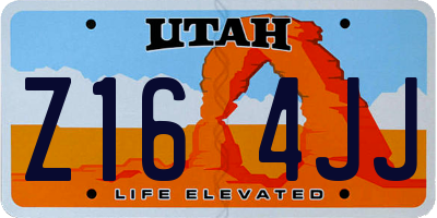 UT license plate Z164JJ