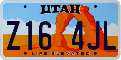 UT license plate Z164JL