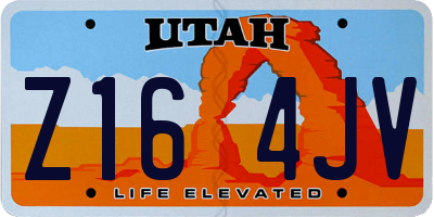 UT license plate Z164JV