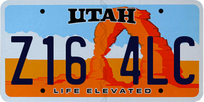 UT license plate Z164LC
