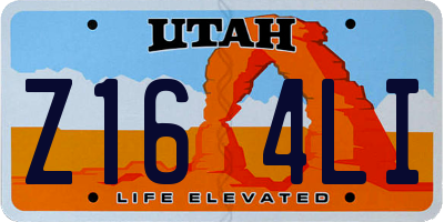 UT license plate Z164LI