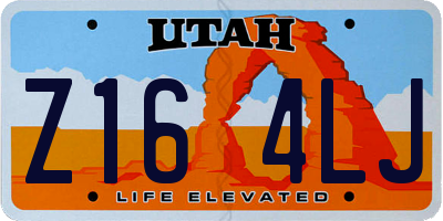 UT license plate Z164LJ