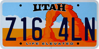 UT license plate Z164LN