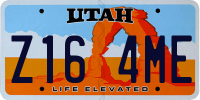 UT license plate Z164ME