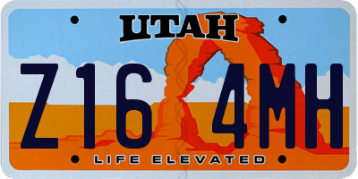 UT license plate Z164MH