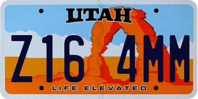 UT license plate Z164MM
