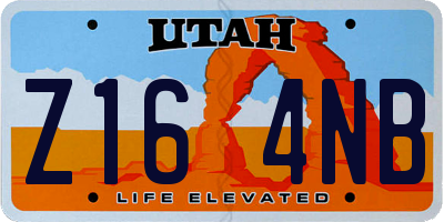 UT license plate Z164NB