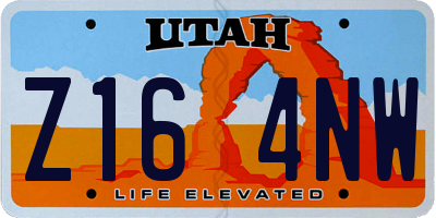 UT license plate Z164NW