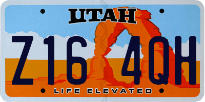 UT license plate Z164QH