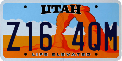 UT license plate Z164QM