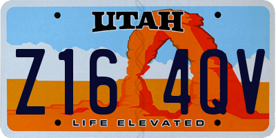 UT license plate Z164QV