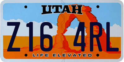 UT license plate Z164RL