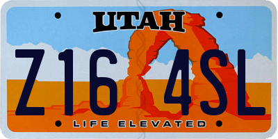 UT license plate Z164SL