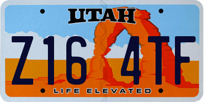 UT license plate Z164TF