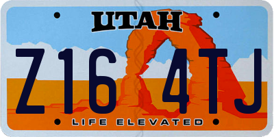 UT license plate Z164TJ