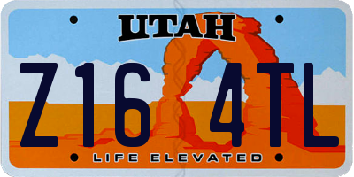 UT license plate Z164TL