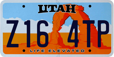 UT license plate Z164TP
