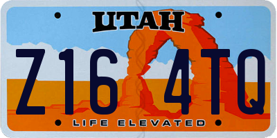 UT license plate Z164TQ