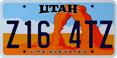 UT license plate Z164TZ